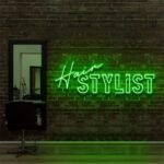 green "HAIR STYLE" Neon Sign For Hair Salons & BarberShops