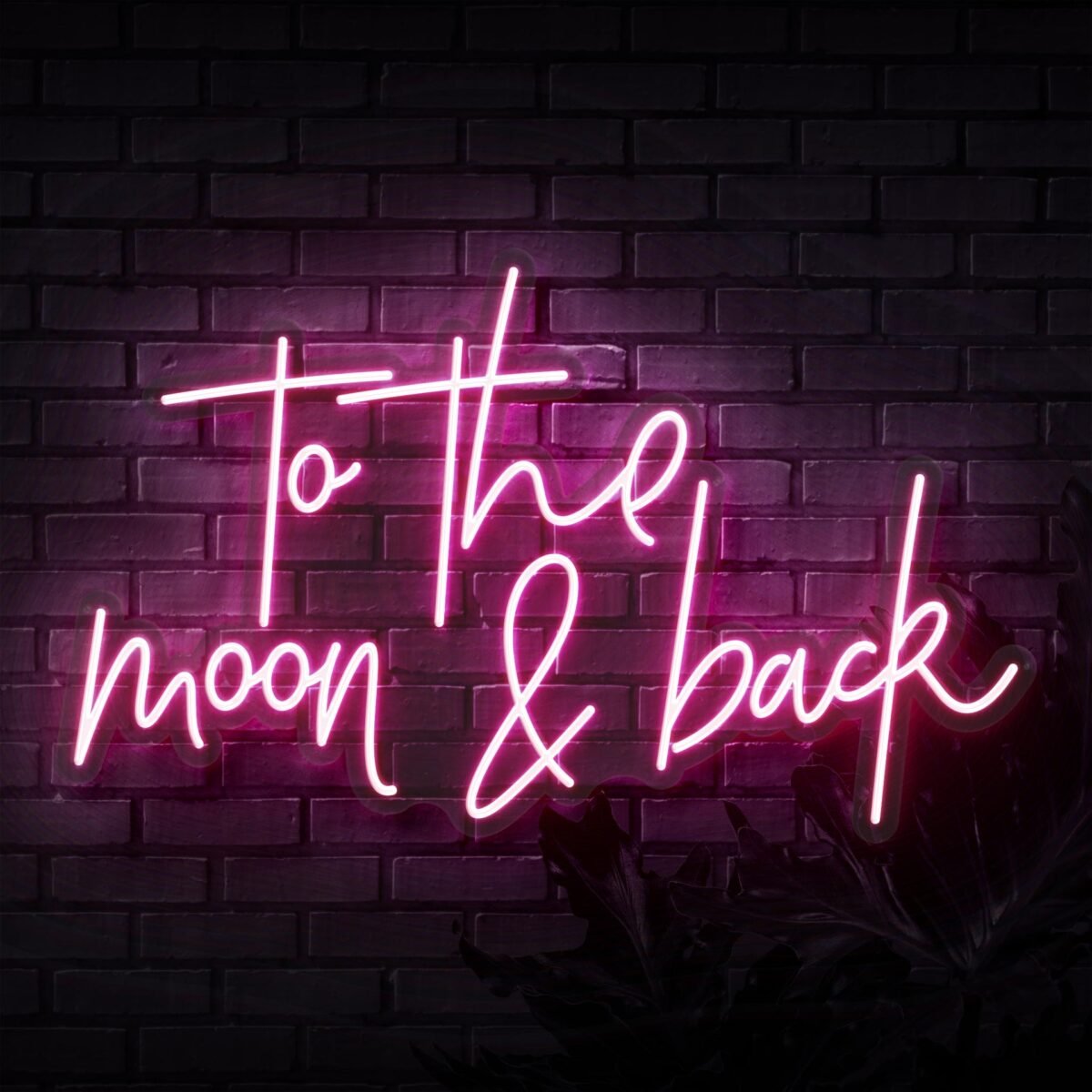 Light Pink To The Moon & Back Neon Sign